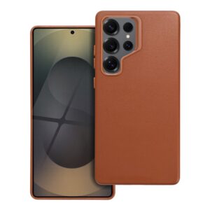 LEATHER MAG COVER case for SAMSUNG S25 ULTRA brown