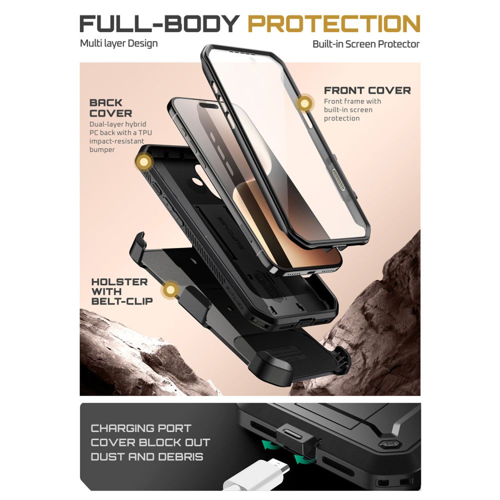 Supcase UB Pro iPhone 17 Case - Blackeng