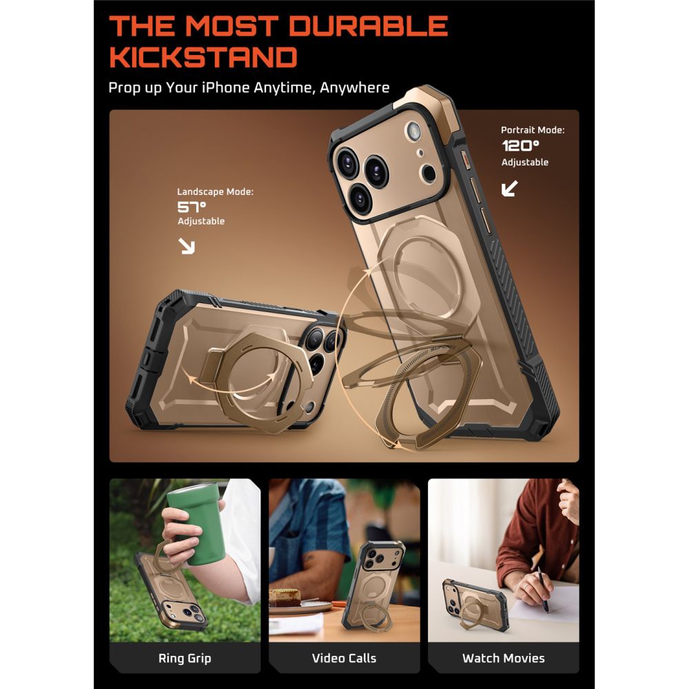 Supcase UB Grip Mag MagSafe Case for iPhone 17 Pro - Goldeng