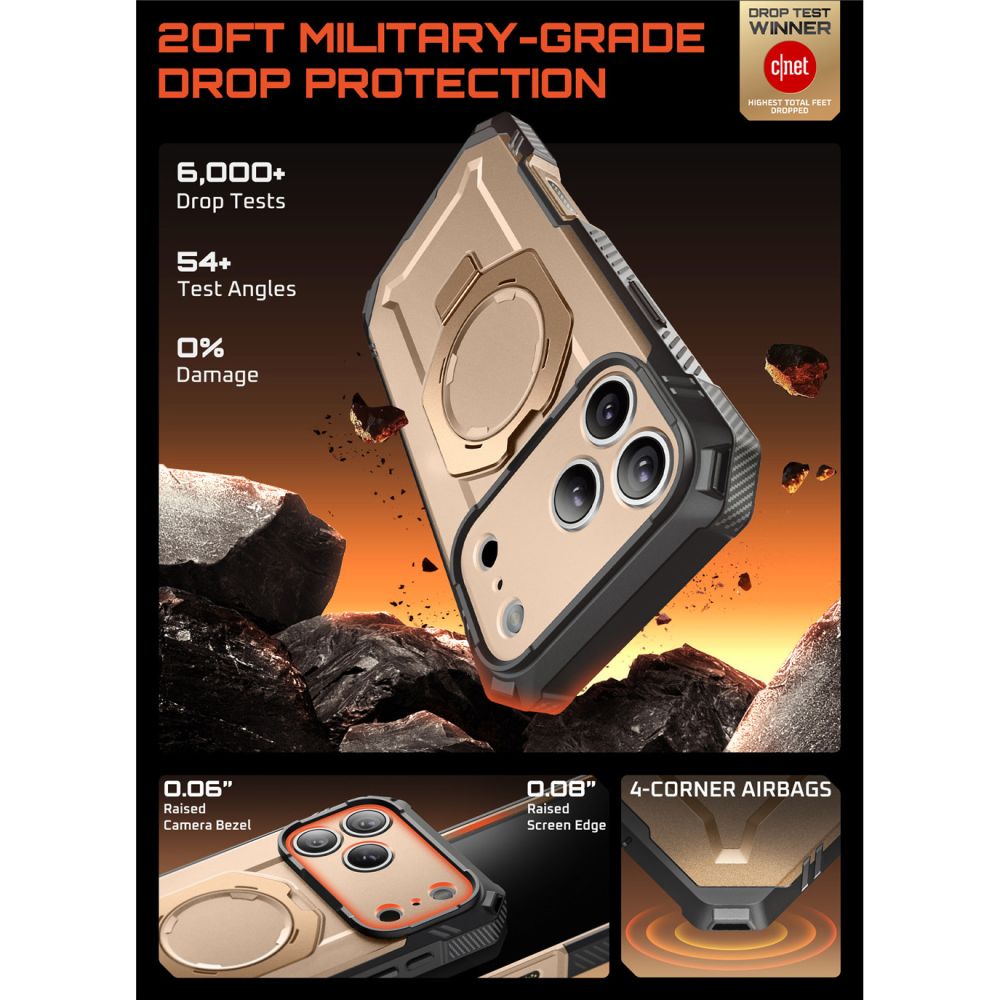 Supcase UB Grip Pro Mag MagSafe Case for iPhone 17 Pro - Goldeng
