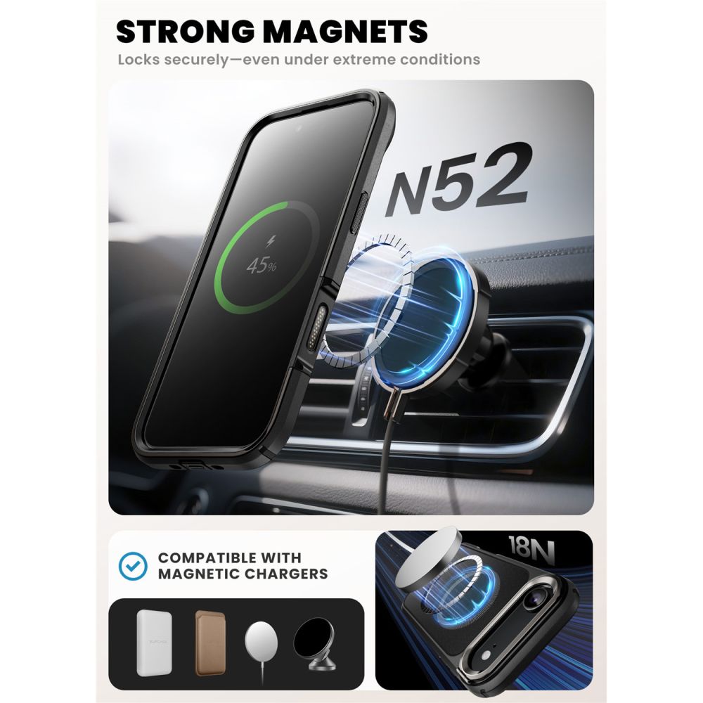 Supcase IBLSN Ares Flip Mag MagSafe Case for iPhone 17 Air - Blackeng