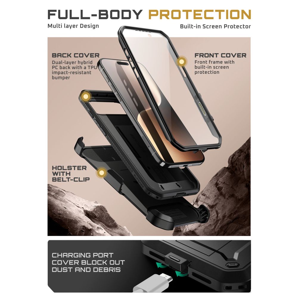 Supcase UB Pro Case for iPhone 17 Air - Blackeng