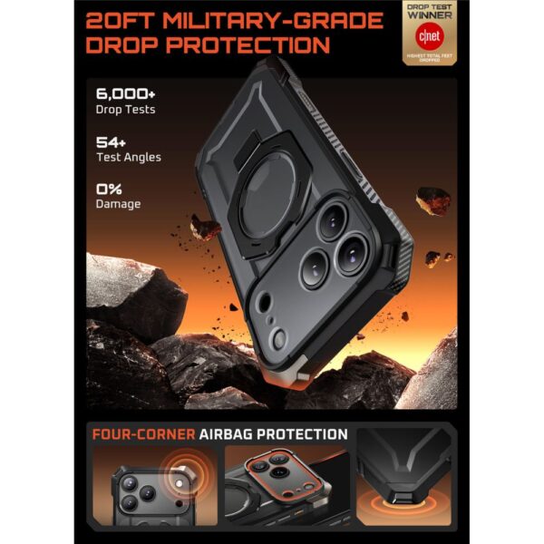 Supcase UB Grip Mag MagSafe Case for iPhone 17 Pro Max - Blackeng