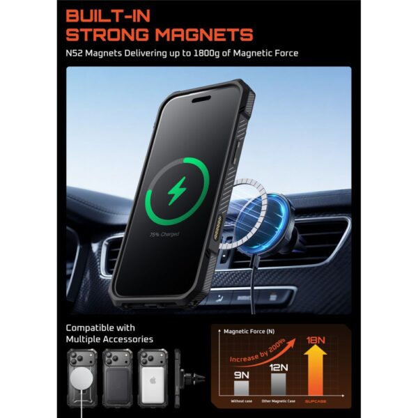 Supcase UB Grip Mag MagSafe Case for iPhone 17 Pro Max - Blackeng