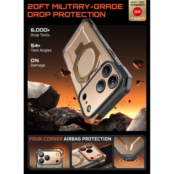 Supcase UB Grip Mag MagSafe Case for iPhone 17 Pro Max - Goldeng