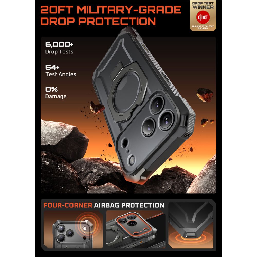 Supcase UB Grip Mag MagSafe Case for iPhone 17 Pro Max - Grayeng