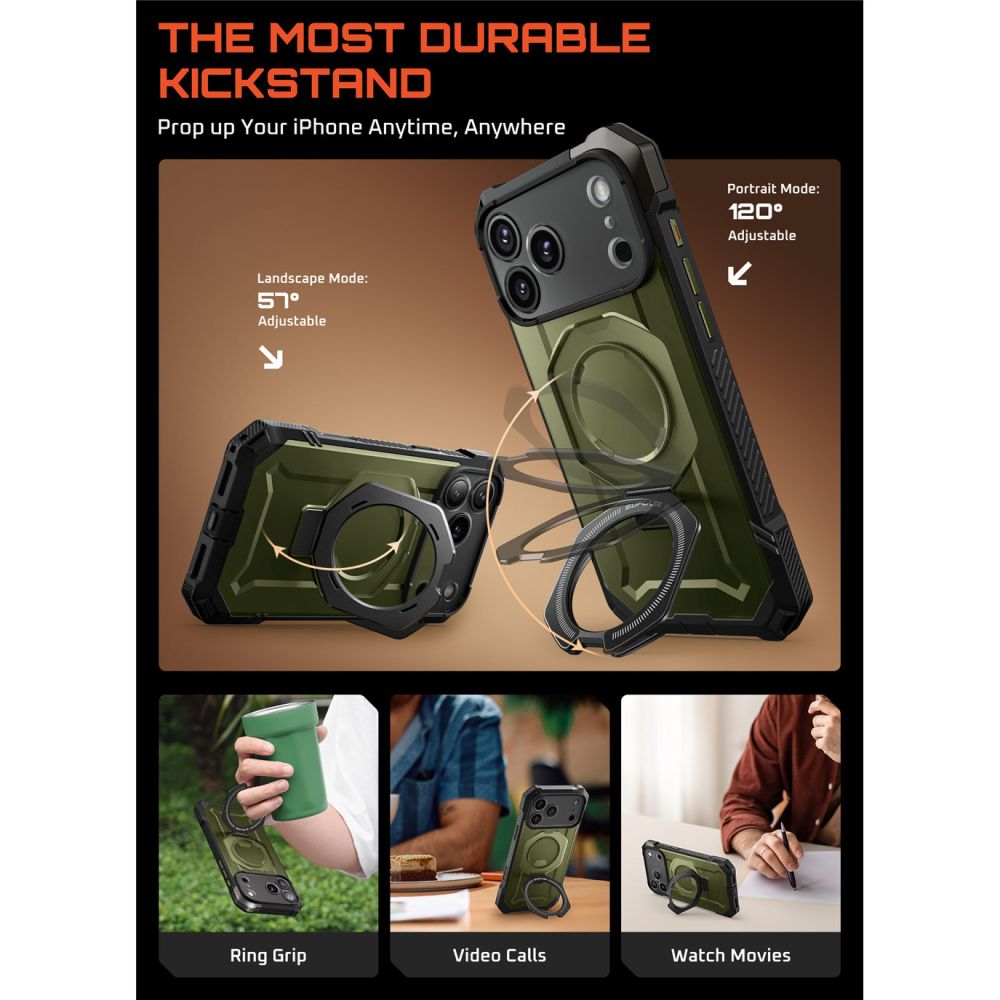 Supcase UB Grip Mag MagSafe Case for iPhone 17 Pro Max - Greeneng