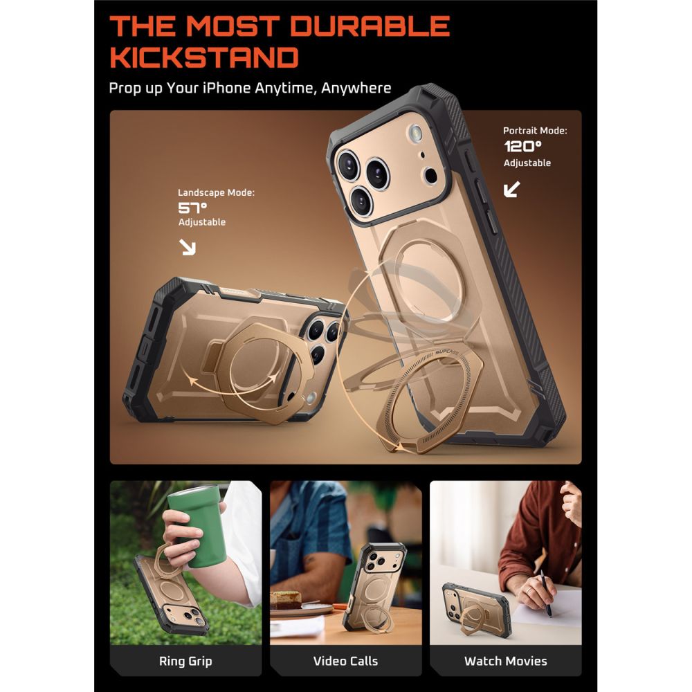 Supcase UB Grip Pro Mag MagSafe Case for iPhone 17 Pro Max - Goldeng
