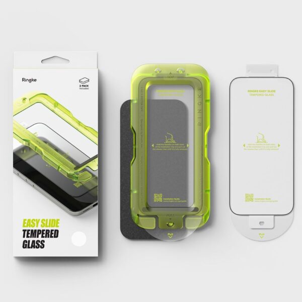 Ringke Easy Slide 2-pack tempered glass for iPhone 17 Pro Max - blackeng