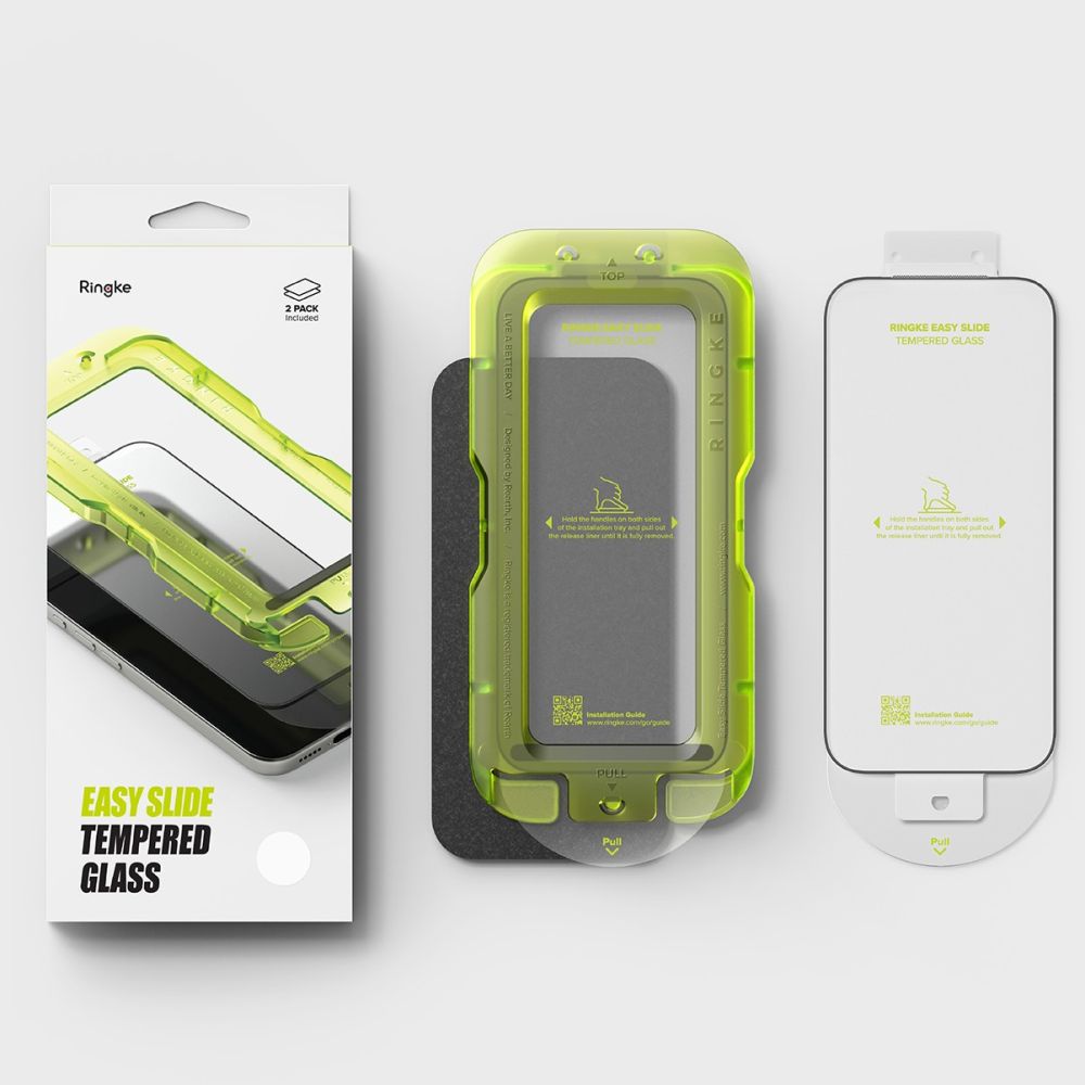 Ringke Easy Slide 2-pack tempered glass for iPhone 17 Pro Max - blackeng