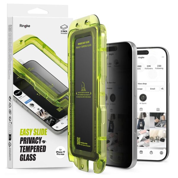 Ringke Easy Slide 2-pack Privacy Glass for iPhone 17 Pro Maxeng