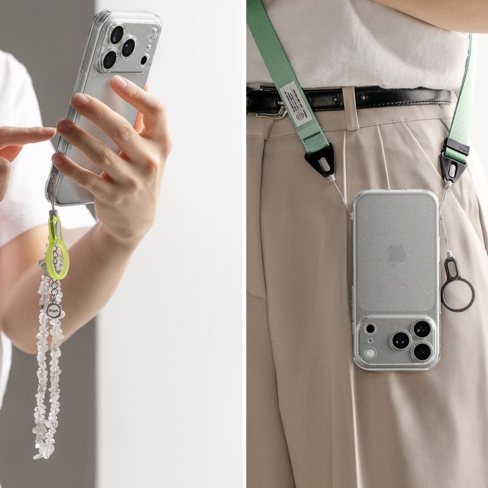 Ringke Air Case for iPhone 17 Pro - Clear and Glittereng