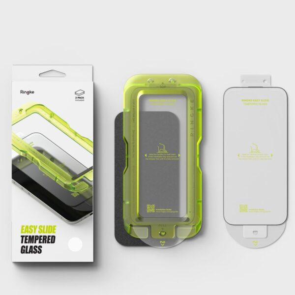 Ringke Easy Slide 2-pack tempered glass for iPhone 17 Air - blackeng