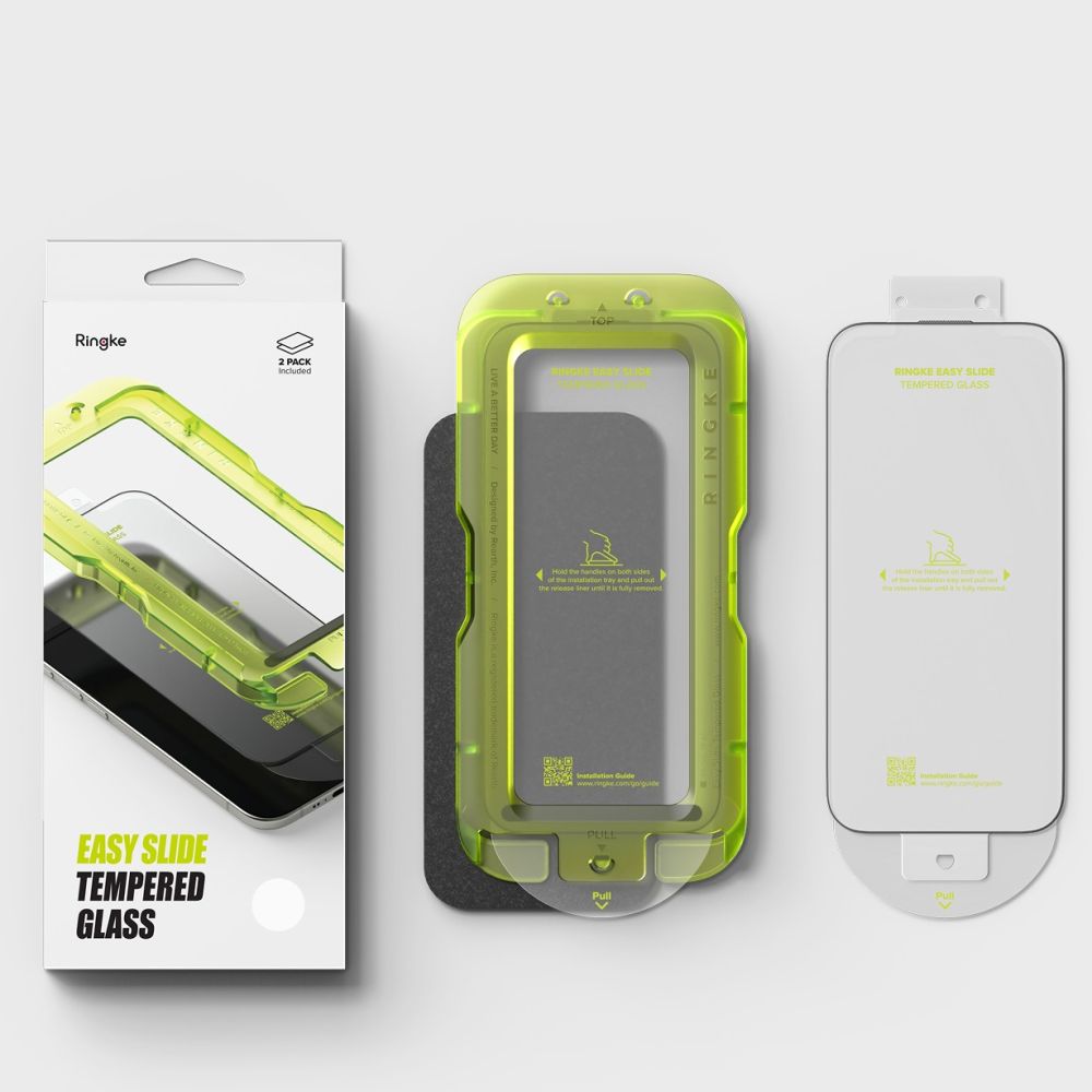 Ringke Easy Slide 2-pack tempered glass for iPhone 17 Air - blackeng
