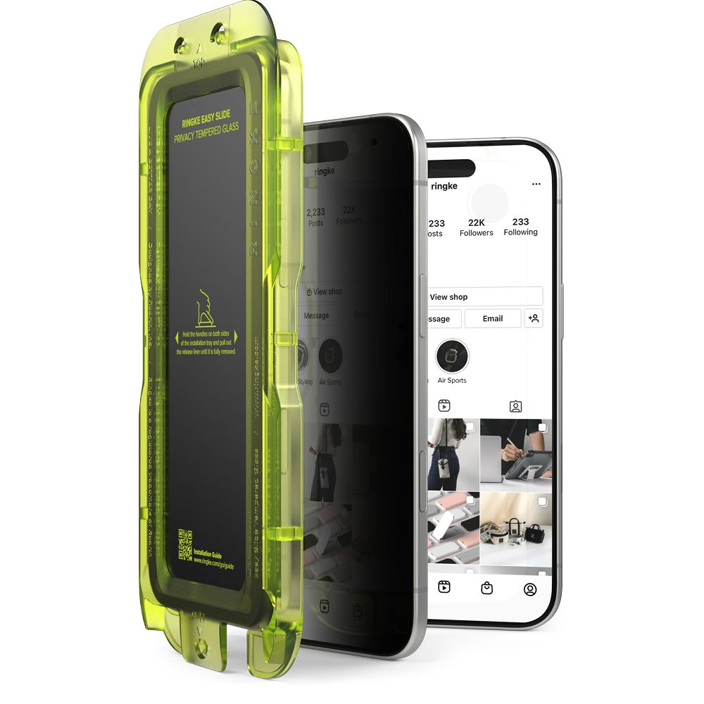 Ringke Easy Slide 2-pack Privacy Glass for iPhone 17 Air - Blackeng