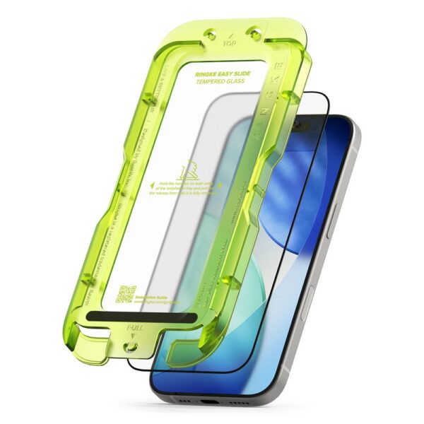 Ringke Easy Slide 2-pack tempered glass for iPhone 17 - blackeng