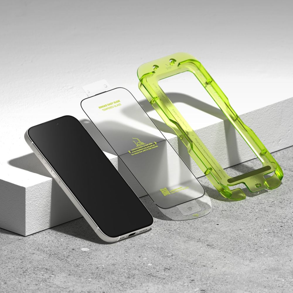 Ringke Easy Slide 2-pack tempered glass for iPhone 17 - blackeng
