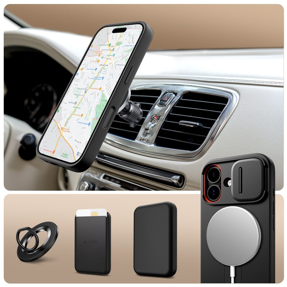 CREATOR: gd-jpeg v1.0 (using IJG JPEG v62), quality = 80 Tech-Protect Kevlar Aura MagSafe Case for iPhone 17 - Blackeng