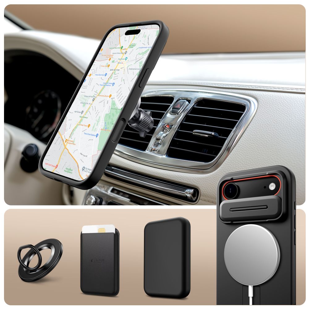 CREATOR: gd-jpeg v1.0 (using IJG JPEG v62), quality = 80 Tech-Protect Kevlar Aura MagSafe Case for iPhone Air - Blackeng