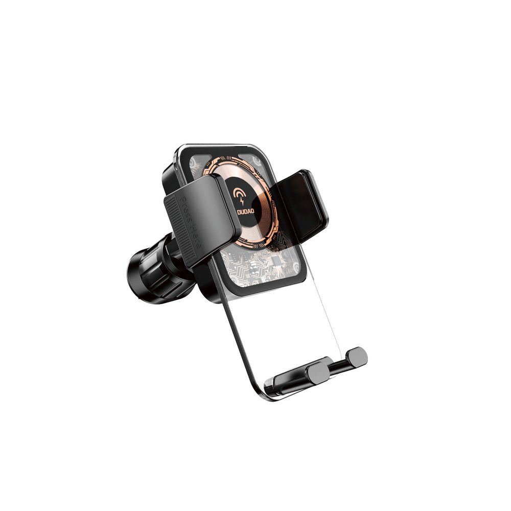 200403_8 Dudao F19 clamp car holder with 15W inductive charger - blackeng