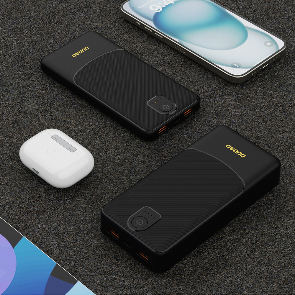 Powerbank Dudao K10 10000mAh 2.4A 2 x USB-A - blackeng