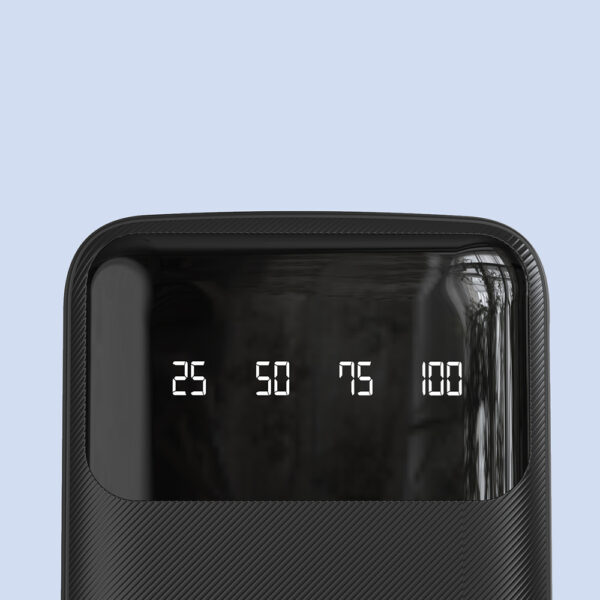 Dudao K6Pro Universal 10000mAh Power Bank with USB Cable, USB Type C, Lightning Black (K6Pro-black)eng