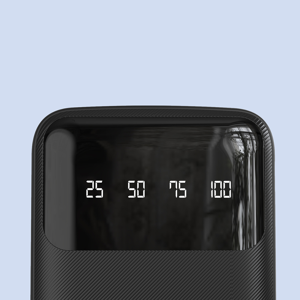 Dudao capacious powerbank with 3 built-in cables 20000mAh USB Type C + micro USB + Lightning black (Dudao K6Pro +)eng
