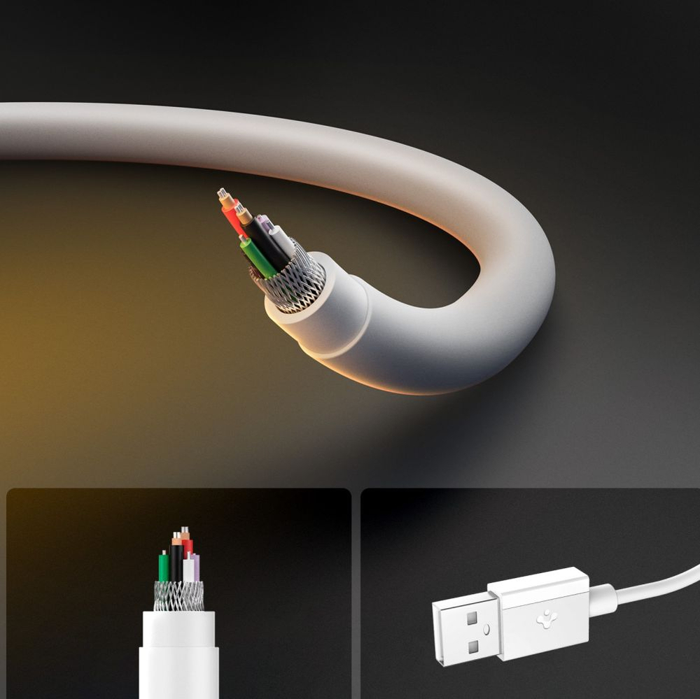 Spigen EB6010AC USB-A / USB-C 60W Cable 100 cm - Whiteeng