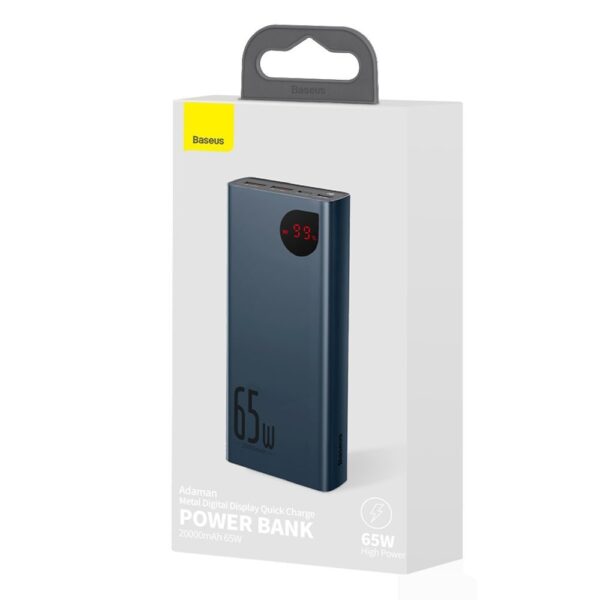 200615_12 Baseus Adaman power bank 2x USB / 1x USB Type C / 1x micro USB 20000mAh 65W Quick Charge 4.0 Power Delivery blue (PPIMDA-D03)eng