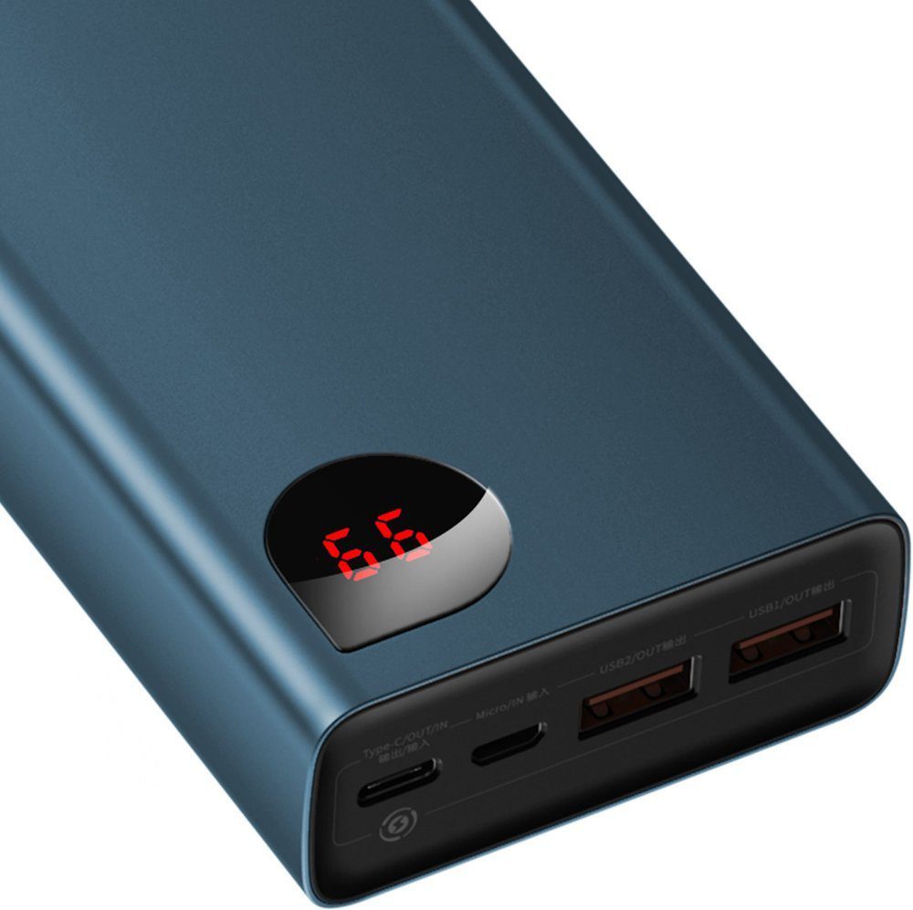 200615_3 Baseus Adaman power bank 2x USB / 1x USB Type C / 1x micro USB 20000mAh 65W Quick Charge 4.0 Power Delivery blue (PPIMDA-D03)eng