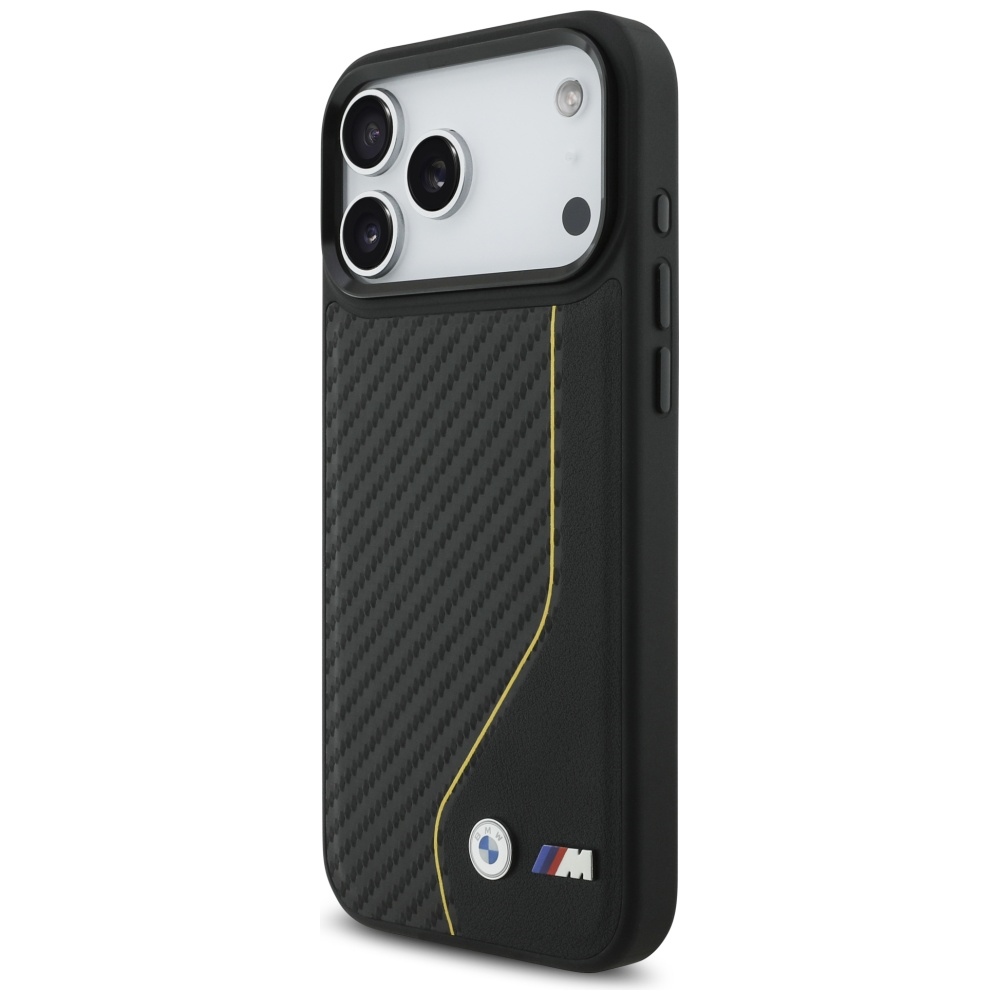 BMW M Carbon Line & Logo MagSafe Case for iPhone 17 Pro Max - Yelloweng