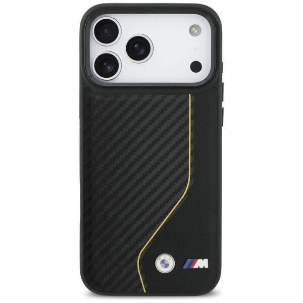 BMW M Carbon Line & Logo MagSafe Case for iPhone 17 Pro Max - Yelloweng