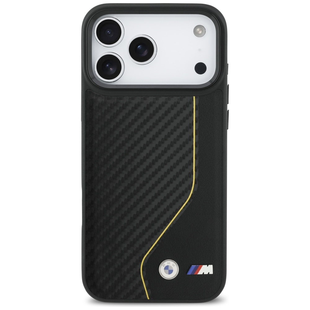 BMW M Carbon Line & Logo MagSafe Case for iPhone 17 Pro Max - Yelloweng