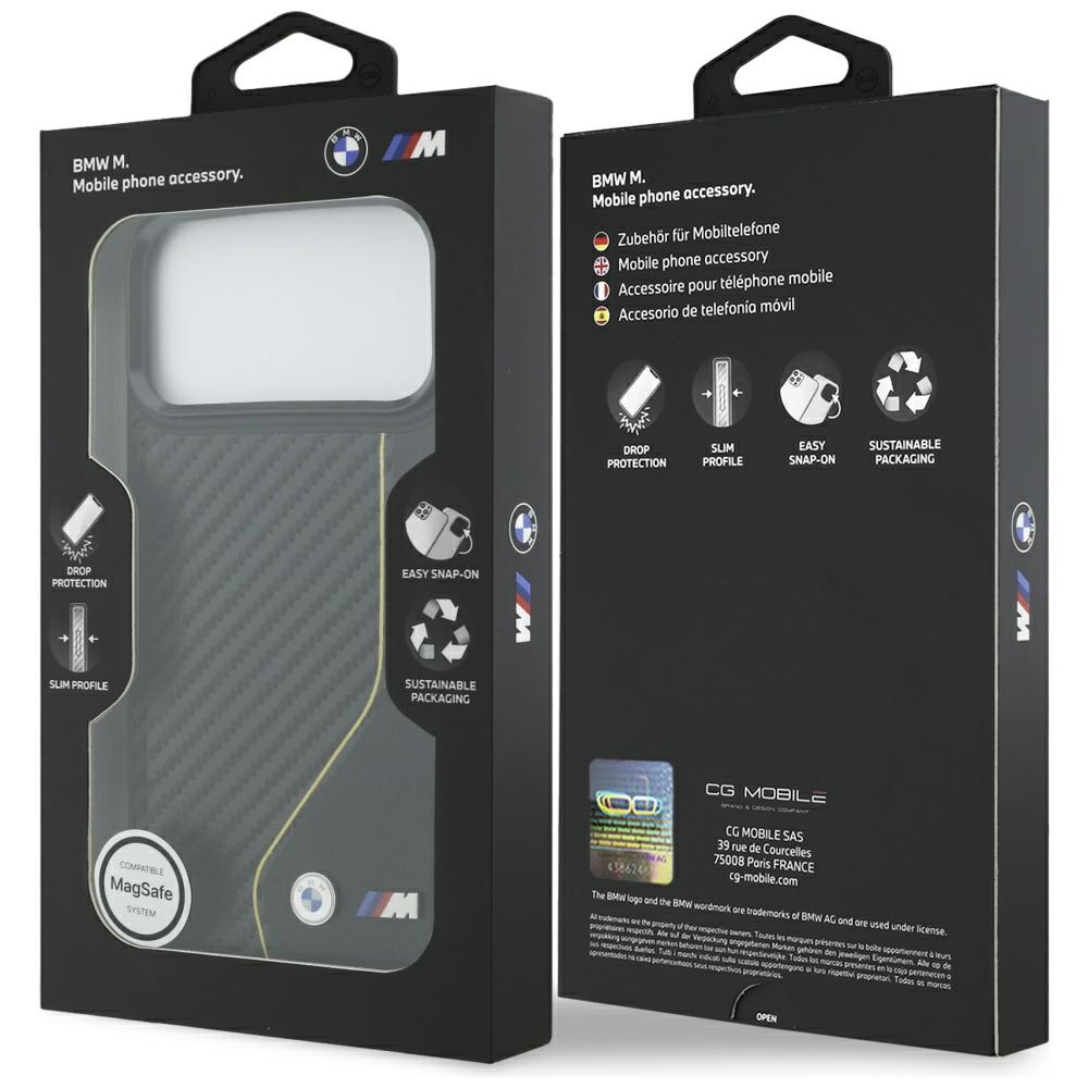 BMW M Carbon Line & Logo MagSafe Case for iPhone 17 Pro Max - Yelloweng