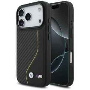BMW M Carbon Line & Logo MagSafe Case for iPhone 17 Pro - Yelloweng