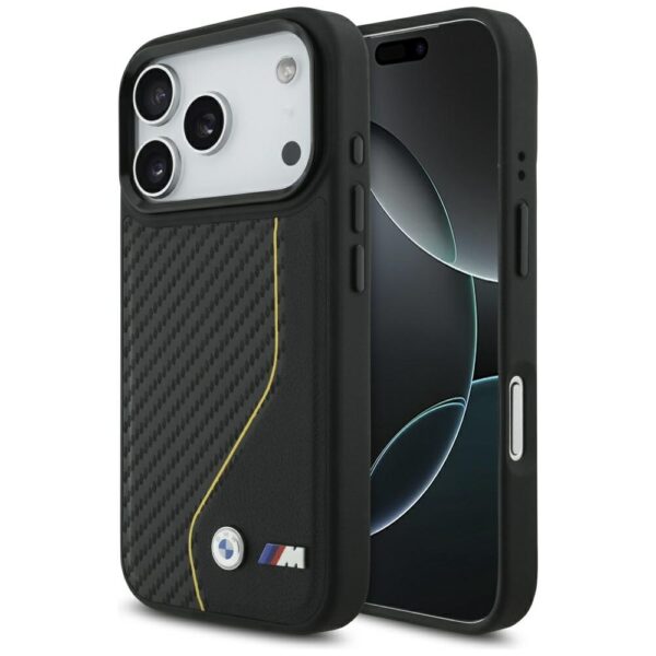 BMW M Carbon Line & Logo MagSafe Case for iPhone 17 Pro - Yelloweng
