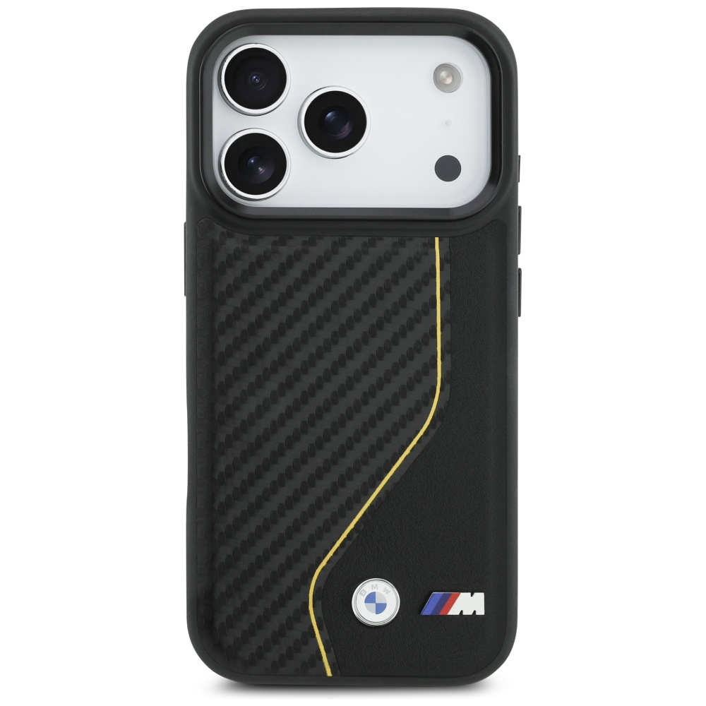 BMW M Carbon Line & Logo MagSafe Case for iPhone 17 Pro - Yelloweng