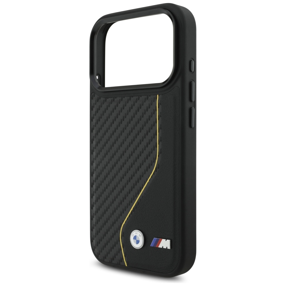 BMW M Carbon Line & Logo MagSafe Case for iPhone 17 Pro - Yelloweng