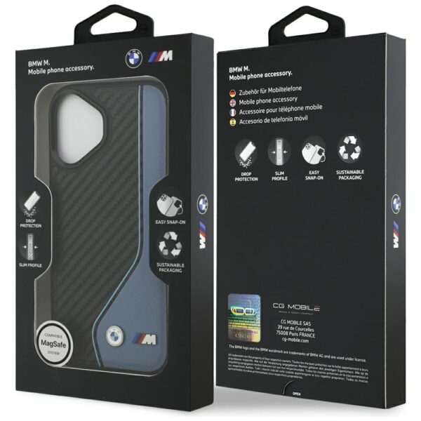 200634_8 BMW M Carbon Logo MagSafe Case for iPhone 17 - Blueeng