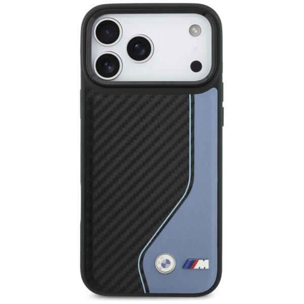 BMW M Carbon Logo MagSafe Case for iPhone 17 Pro Max - Blueeng