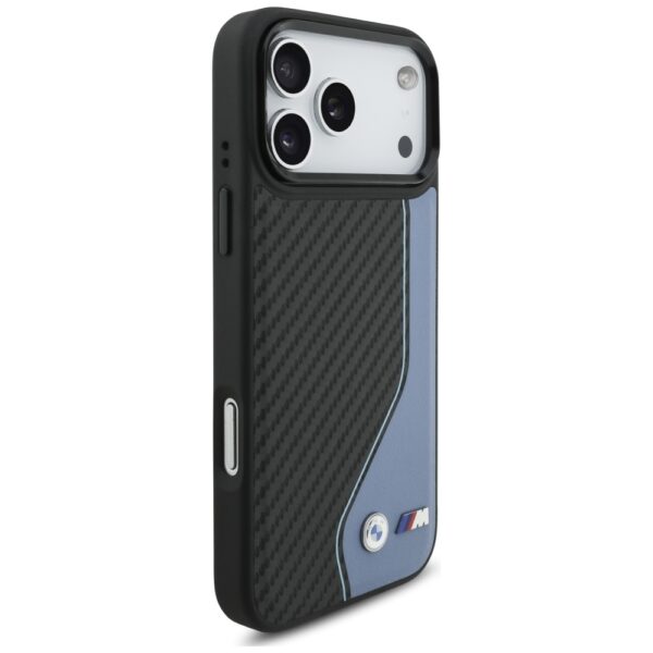 BMW M Carbon Logo MagSafe Case for iPhone 17 Pro Max - Blueeng