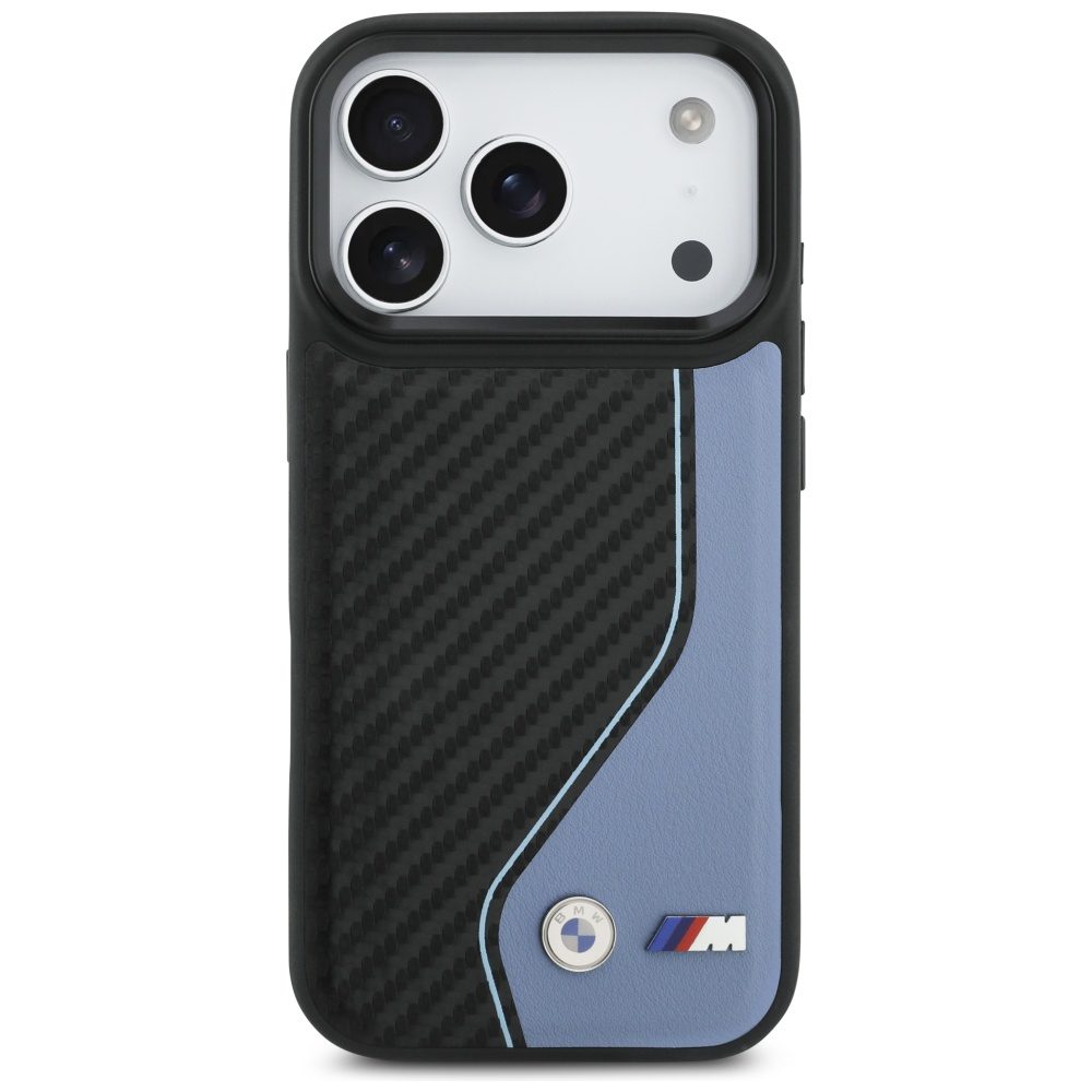 BMW M Carbon Logo MagSafe Case for iPhone 17 Pro - Blueeng
