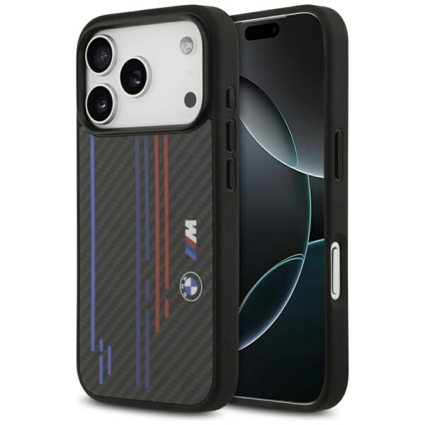 BMW M Kevlar Lines & Logo MagSafe Case for iPhone 17 Pro - Blackeng