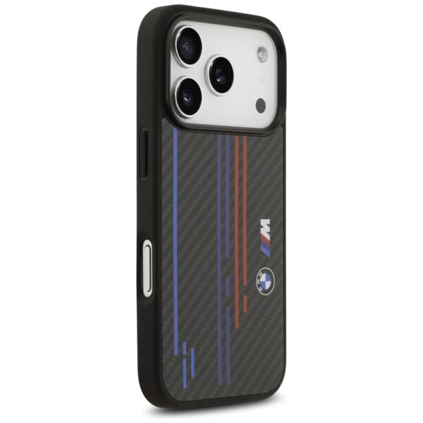 BMW M Kevlar Lines & Logo MagSafe Case for iPhone 17 Pro - Blackeng