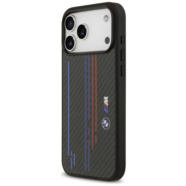 BMW M Kevlar Lines & Logo MagSafe Case for iPhone 17 Pro Max - Blackeng