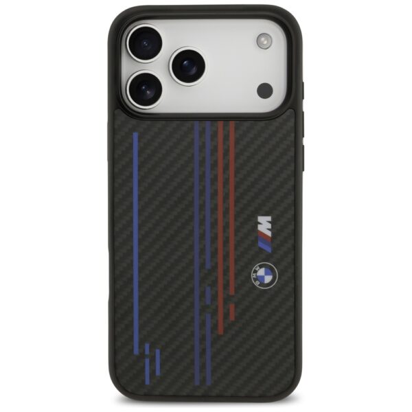 BMW M Kevlar Lines & Logo MagSafe Case for iPhone 17 Pro Max - Blackeng