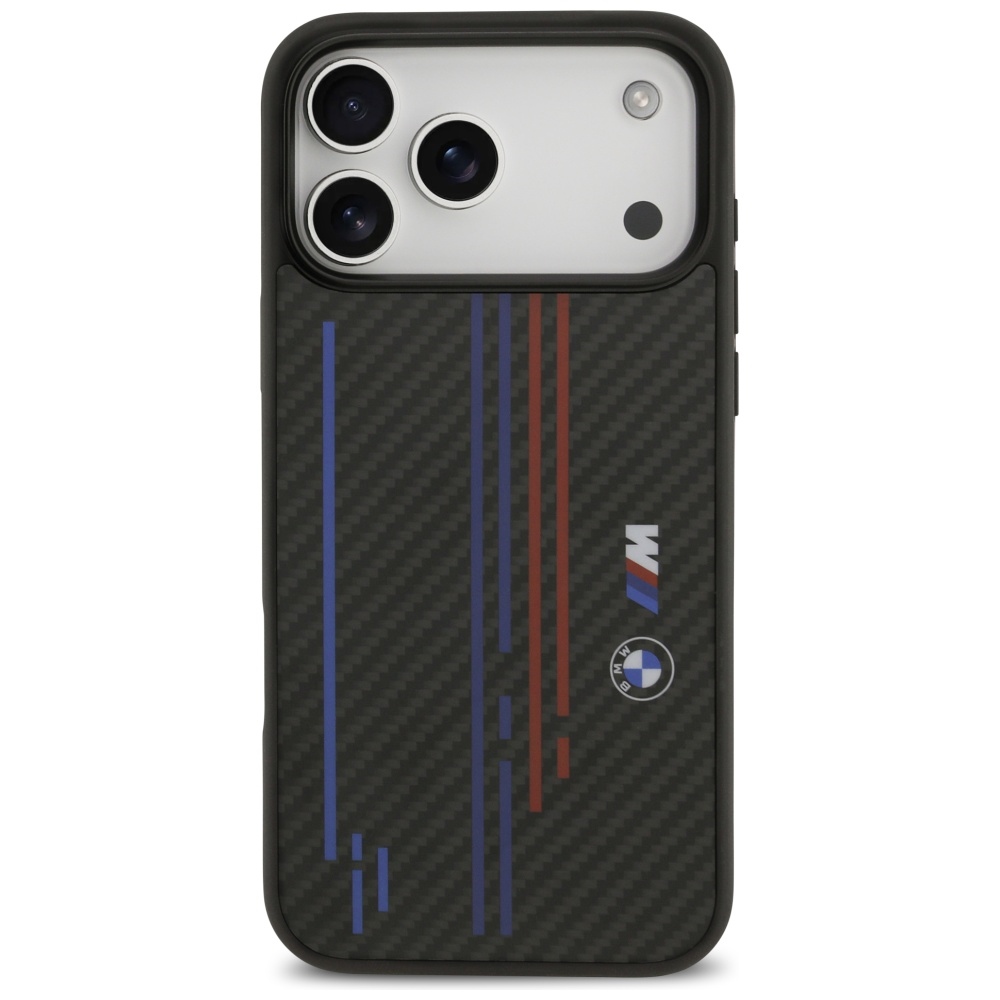 BMW M Kevlar Lines & Logo MagSafe Case for iPhone 17 Pro Max - Blackeng
