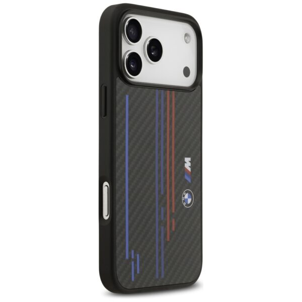 BMW M Kevlar Lines & Logo MagSafe Case for iPhone 17 Pro Max - Blackeng