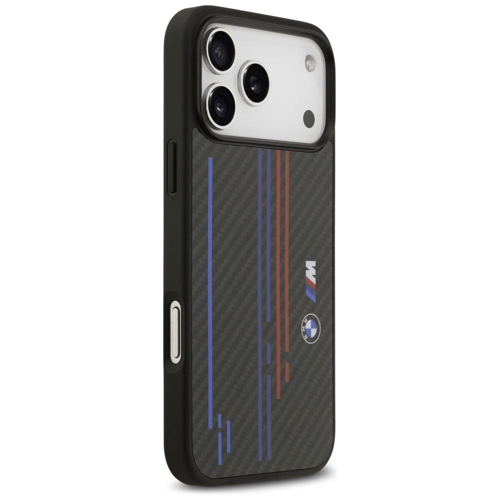 BMW M Kevlar Lines & Logo MagSafe Case for iPhone 17 Pro Max - Blackeng
