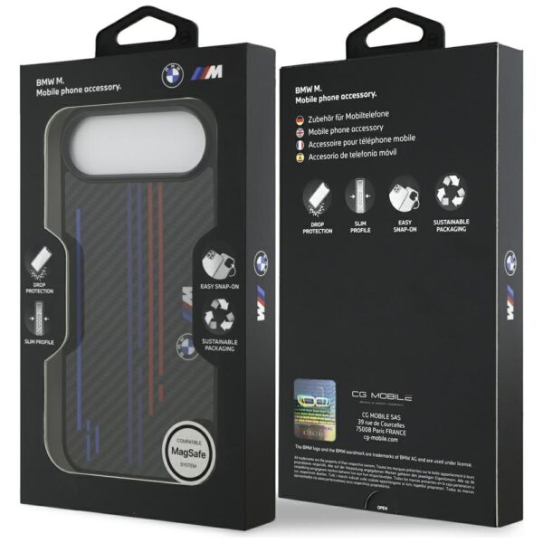BMW M Kevlar Lines & Logo MagSafe Case for iPhone Air - Blackeng
